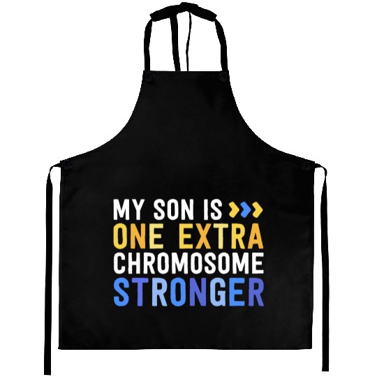 Family Down Syndrome Awareness My Son One Extra Aprons