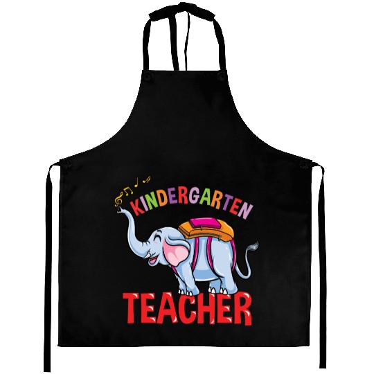Back To School Elephant Kindergarten Teacher Aprons