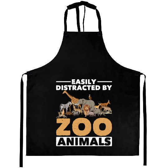 Zoo Animals Giraffe Lion Elephant Zoo Aprons