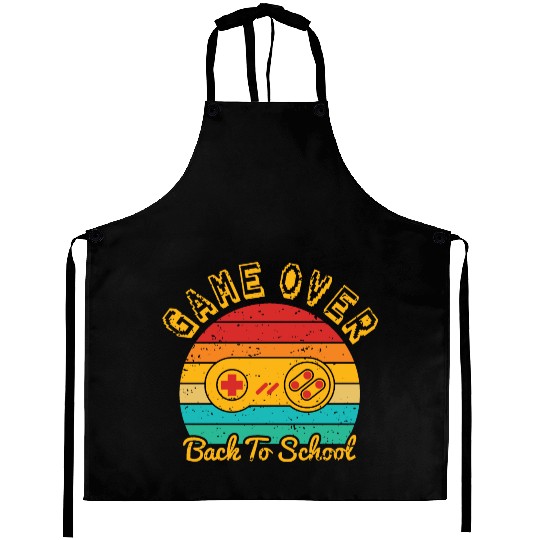 Game Over Back To School Aprons