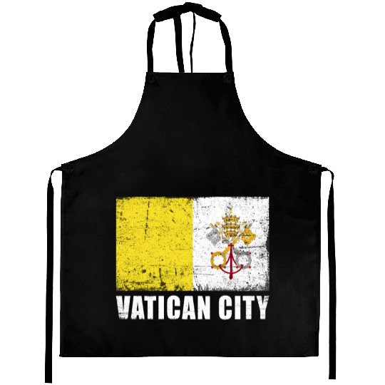 Vatican City Flag Grunge Country Flag Vatican City Aprons
