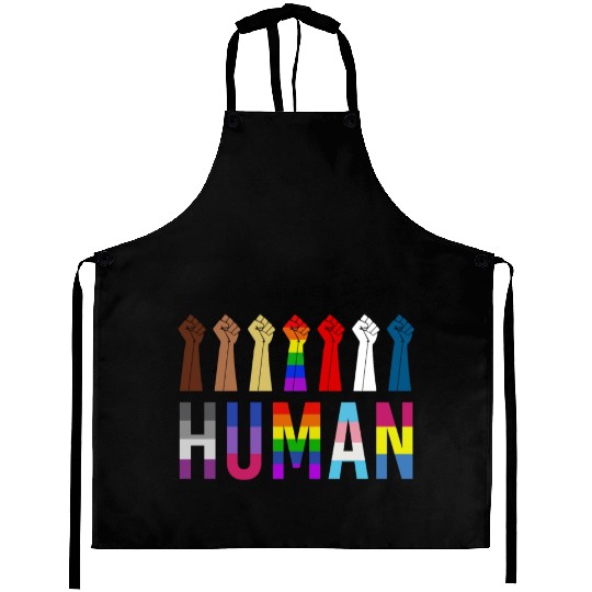 Human Rights For All Resist Feminist LGBT Black Aprons