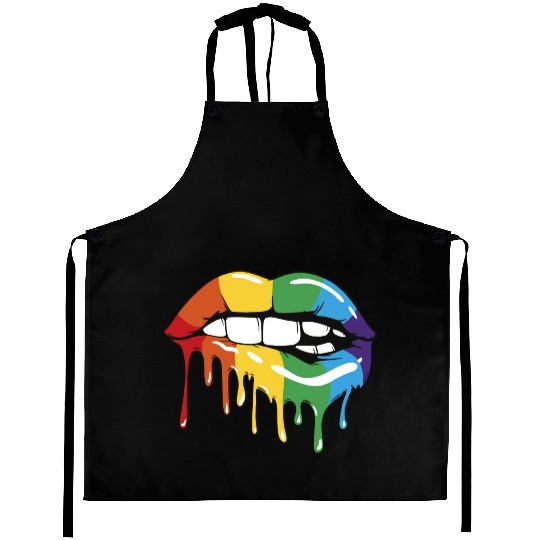 Rainbow lips Aprons