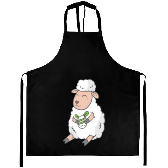 Cute Easter Egg Happy Animal Sheep Gift Aprons
