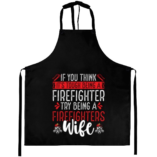 Night Shift Firefighter Wife Women Firefighter Aprons