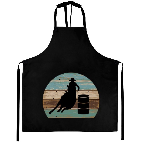 Barrel Racing Retro Style Aprons
