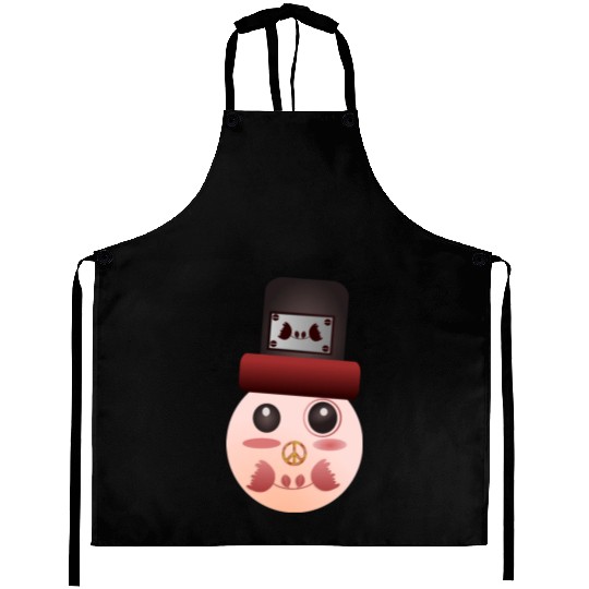 Psychedelic peace man Aprons