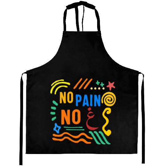 No Pain No Gain Aprons, Adult Muslim Arabic