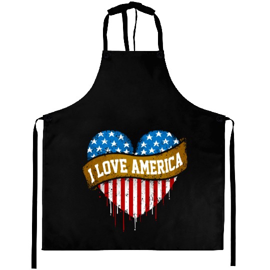 I Love America Aprons