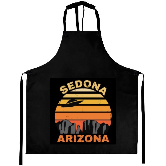 Sedona Arizonna Retro Sunset and UFO Aprons
