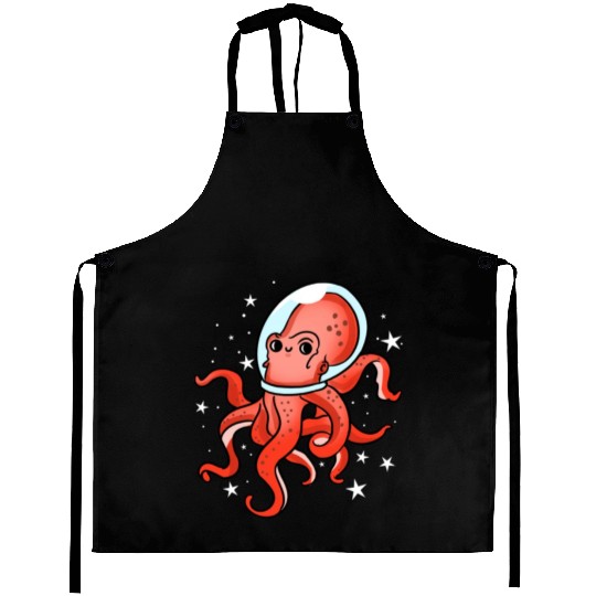 Octopus Astronaut For Octopus Lover Aprons
