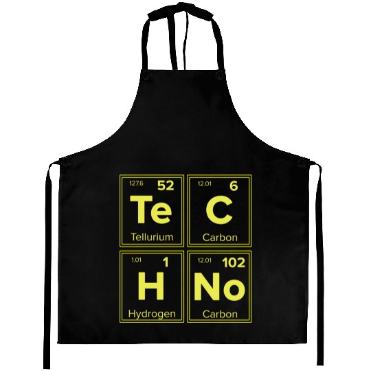 Techno Periodic Table for Techno Lover Aprons