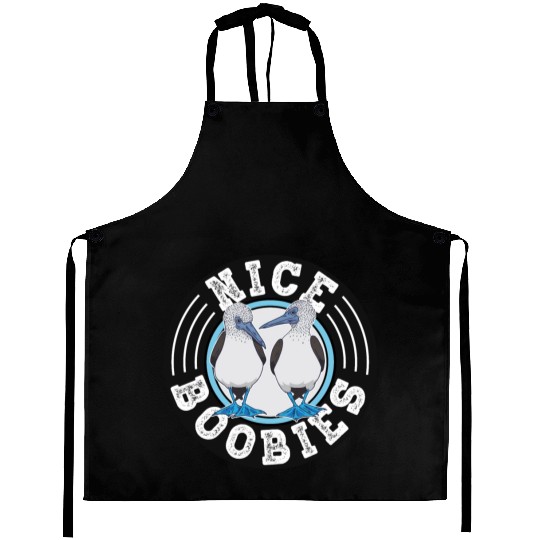 Nice Boobies Adult Humor Halloween Gift Booby Bird Aprons
