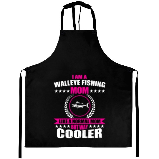 Walleye Fishing Mom For Women Aprons