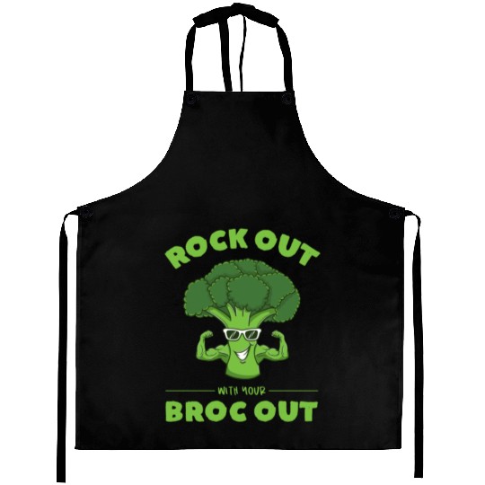 Rock Out With Your Broc Out for Broccoli Lover Aprons