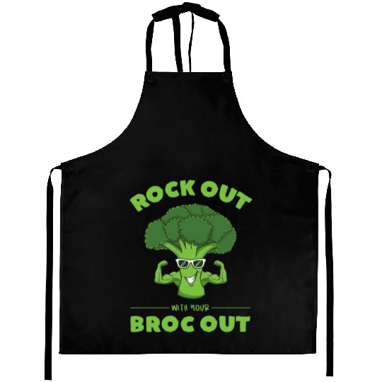 Rock Out With Your Broc Out for Broccoli Lover Aprons