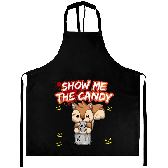 Show Me The Candy Halloween Costume Trick Or Treat Aprons