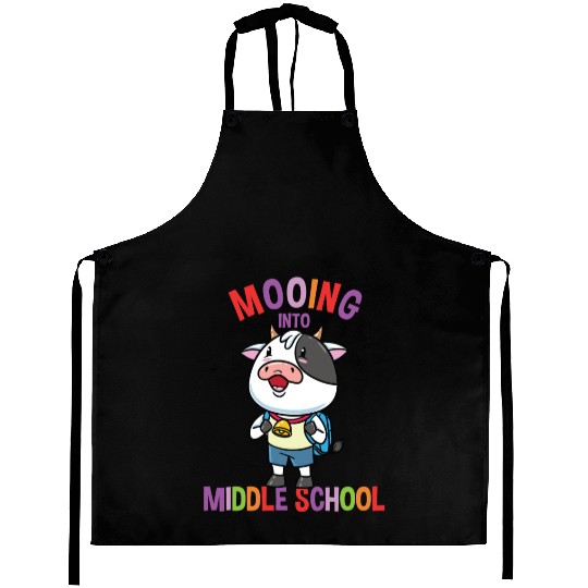 Mooing Into Middle School Cow Aprons