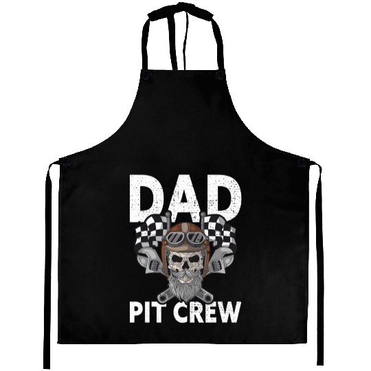 Dad Pit Crew Racing Familiy Race Car Kart Racer Aprons