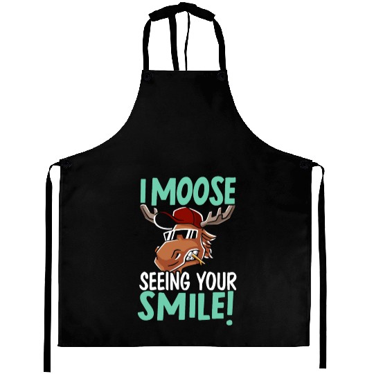 I Moose Seeing Your Smile Animal Alces Elk Deer Aprons