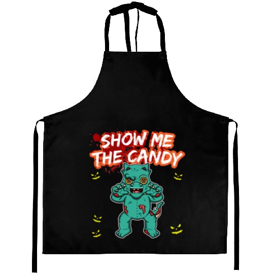 Show Me The Candy Halloween Costume Trick Or Treat Aprons