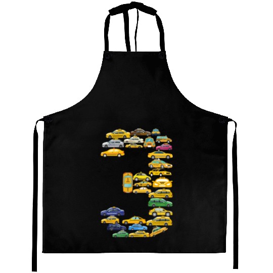 3rd Birthday Gift Taxi Car Boys Kids 3 Year Old Aprons