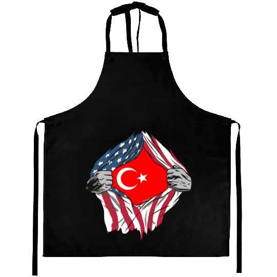 USA Turkey friendship flags design Aprons
