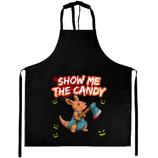 Show Me The Candy Halloween Costume Trick Or Treat Aprons