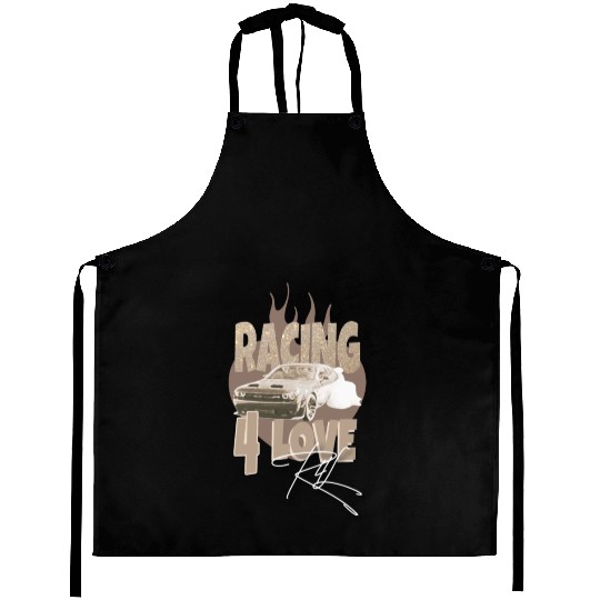 NASCAR Burning Heart R4L Brown Aprons