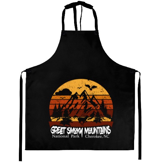 Great Smoky Mountains Cherokee Nc Vintage Souvenir Aprons