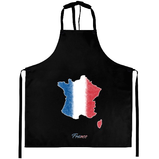 Stylized France Map Aprons