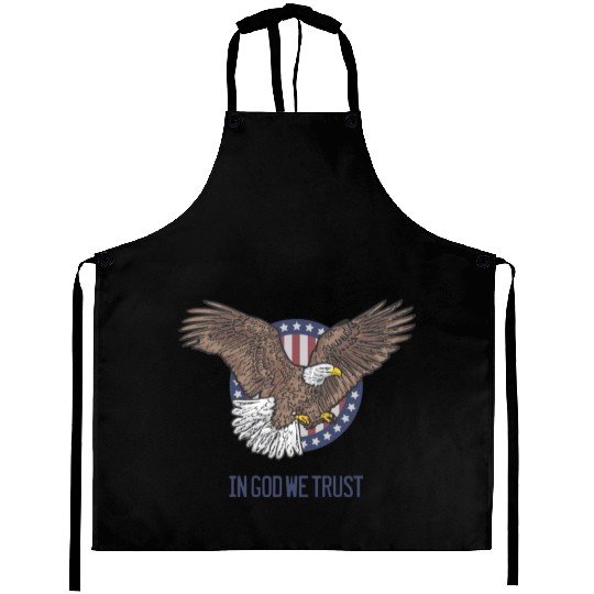 In God We Trust - Bald Eagle - Patriotic Aprons