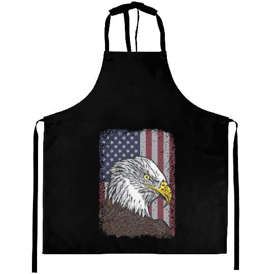 Bald Eagle - American Flag - Patriotic Aprons