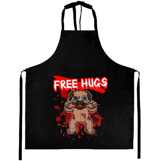 Free Hugs Halloween Sarcasm Scary Creepy Costume Aprons