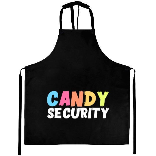 Candy Security Funny Halloween Costume For Parents Aprons