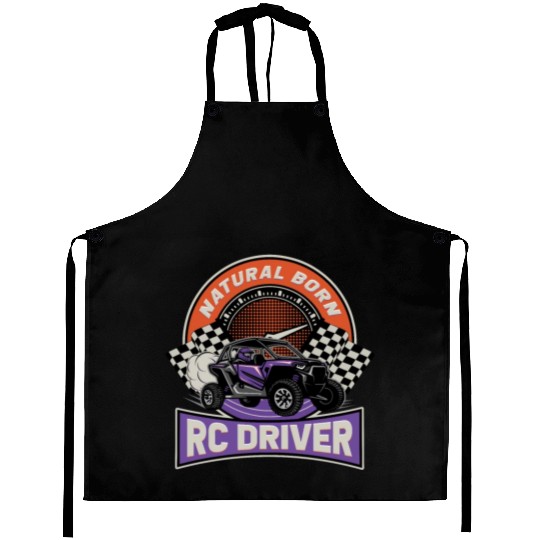 Natural Born RC car Driver Racer Remote Controlled Aprons