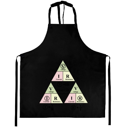 Electrical ohms law Formula Triangle for engineers Aprons