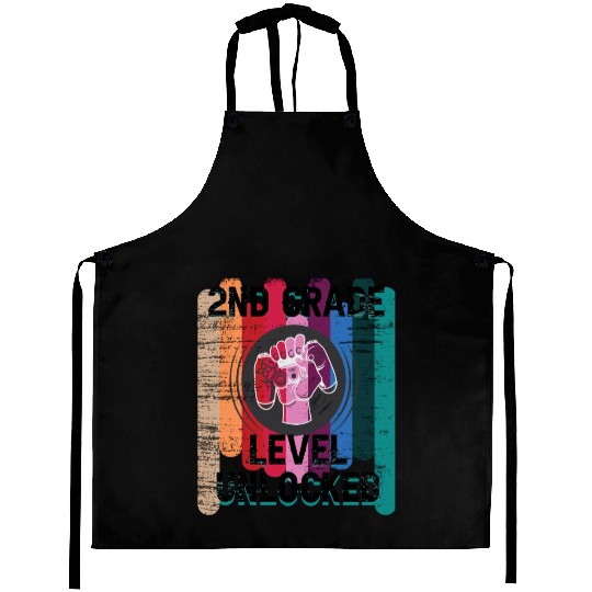 2nd Grade Level Unlocked School Boy Aprons