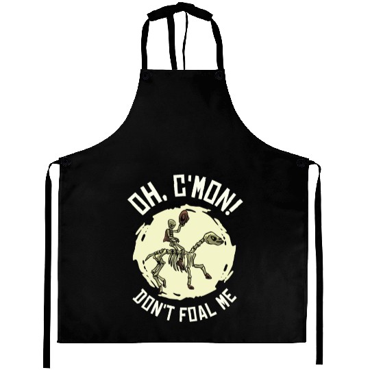 Halloween Cowboy Skeleton Foal Horse Riding Aprons