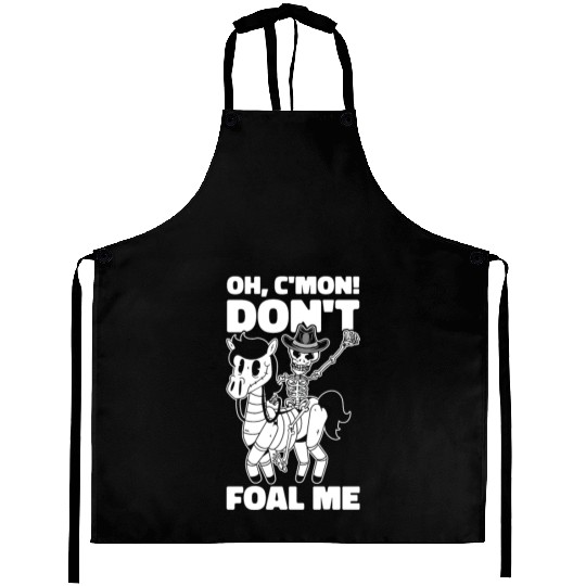 Halloween Cowboy Skeleton Foal Horse Riding Aprons