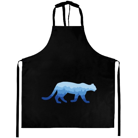Mountain Lion and Mountain Biker Aprons