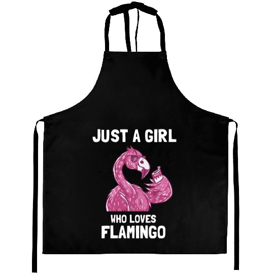 Flamingo loving Girl Aprons