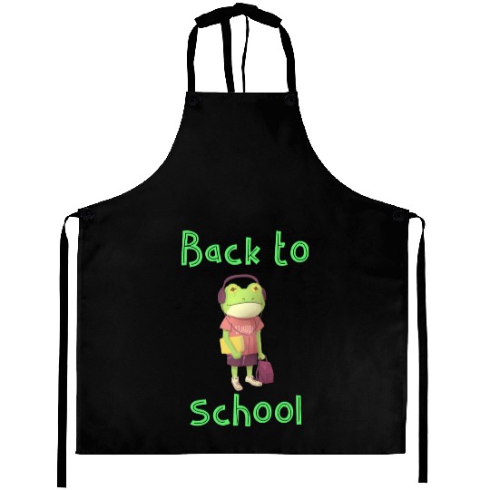 Frog Back To School Aprons