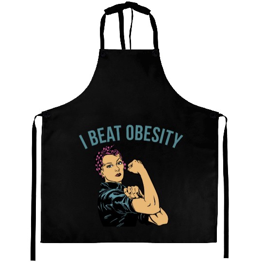 I BEAT OBESITY Aprons