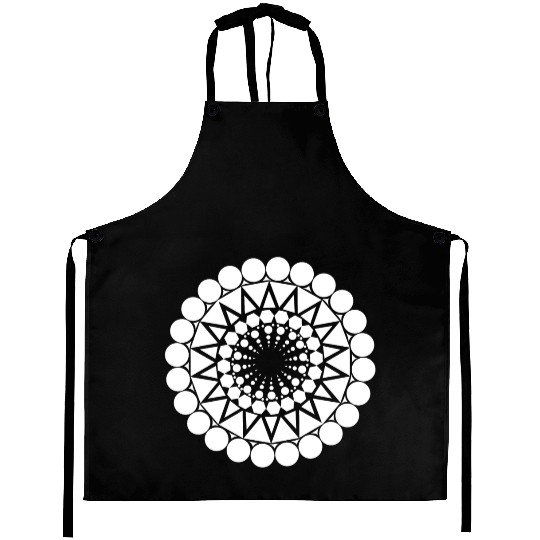 Geometric Triangle Mandala Round Pattern Shape Aprons