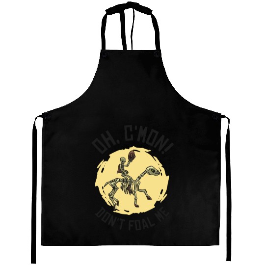 Halloween Cowboy Skeleton Foal Horse Riding Aprons