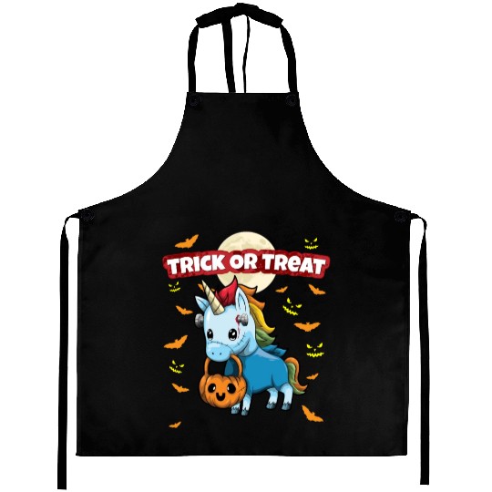Trick Or Treat Scary Creepy Halloween Monster Aprons