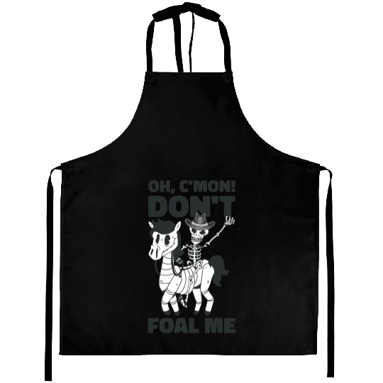 Halloween Cowboy Skeleton Foal Horse Riding Aprons