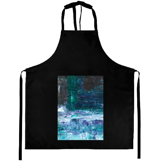 Abstract Grunge Brushstrokes Painting Aprons