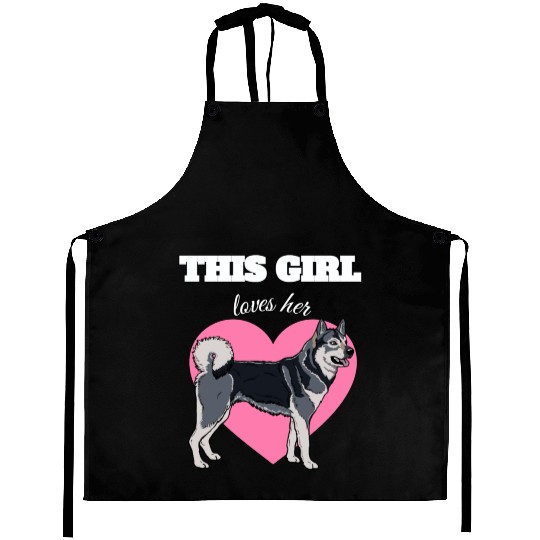 This girl loves her Jämthund, Jamthund Aprons